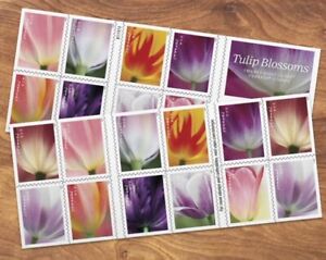 US Postage STAMP 2023 Sct#5777-86 Tulip Blossoms 1 Booklet of 20pc Forever - MNH