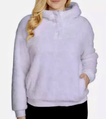 New Lukka Lux Ladie’ Cozy Sherpa Fleece Hoodie Small S Purple - Image 1 of 4