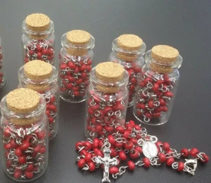 10 PIEZAS BOTELLAS ROSARIO BAUTIZO COMUNIÓN RECUERDOS DE BAUTIZO QUINCEAÑERA,FAVORES - Imagen 1 de 8