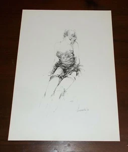 Disegno china LUCIANO PROVERBIO Figura donna 1970 - 25x35 cm Quadro PEZZO UNICO - Picture 1 of 3