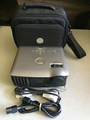 DELL 1800MP PORTABLE HD DLP PORTABLE PROJECTOR WORKS GREAT! 1026 ORIGINAL HOURS! - Image 1 of 3