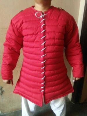 Disfraz de Gambesón Medieval Grueso Acolchado Recreación Larp SCA Disfraz de Juegos con disfraces Foto 1 de 4