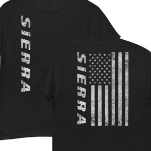 GMC Sierra Shirt, Truck Apparel, American Flag Tee T-Shirt - Picture 1 of 7