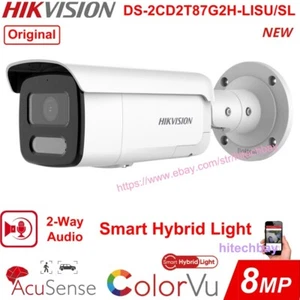 Hikvision 8MP ColorVu+AcuSense 2-Way Audio PoE IP Camera DS-2CD2T87G2H-LISU/SL - Picture 1 of 11