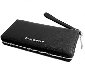 Michael Kors Purse Wallet Jet Set Travel Black New - Picture 1 of 8