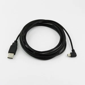 1x 3M Mini USB Male 90 Degree Left Angled to USB 2.0 A Male for Camera Mp4 GPS - Picture 1 of 7