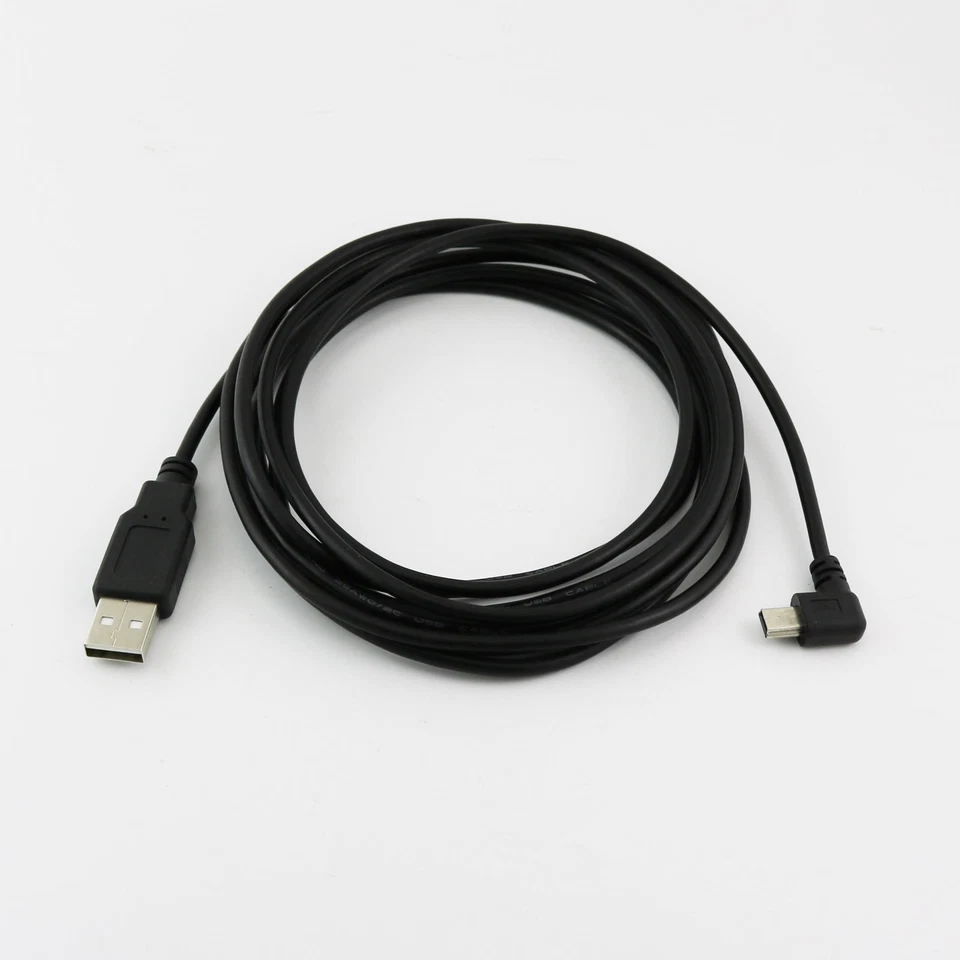1x 3M Mini USB Male 90 Degree Left Angled to USB 2.0 A Male for Camera Mp4 GPS - Image 1 of 4