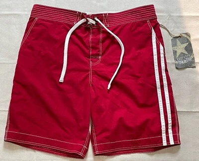 NUEVO CON ETIQUETAS Converse One Star Hombres Board Shorts Talla XL Rojo Blanco Logo Surf Natación Boardies Foto 1 de 4