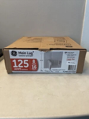 Panel disyuntor de terminal principal interior GE PowerMark Plus 125A 8 espacios 16 circuitos Foto 1 de 4
