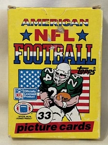 1989 Topps UK American NFL Football Complete Set of 33 Cards in Box - Picture 1 of 5