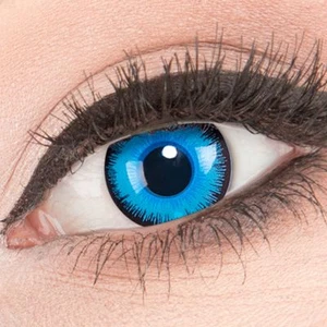 Farbige Halloween Kontaktlinsen Dunkel Blau Blaue ohne Stärke Crazy Fun Linsen - Bild 1 von 4