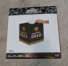 Graduation Card & Money Drop 12" Box!  Black And Gold