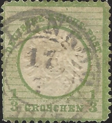 Germany Scott #2 Used Fine 1/3 Gr 1872 Eagle & Small Shield Stamp CV 37.50 - Image 1 of 2