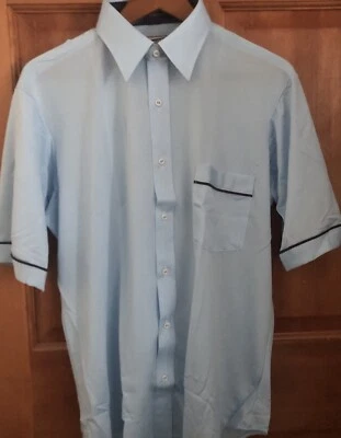 NOS 70's THE ACTION MENS Short Sleeve Sport Shirt VAN HEUSEN sz 15 1/2  - Image 1 of 4