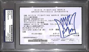 King Mo Lawal Signed Rizin FF 12/31 2015 VIP Ticket PSA/DNA Bellator Grand Prix - Picture 1 of 24
