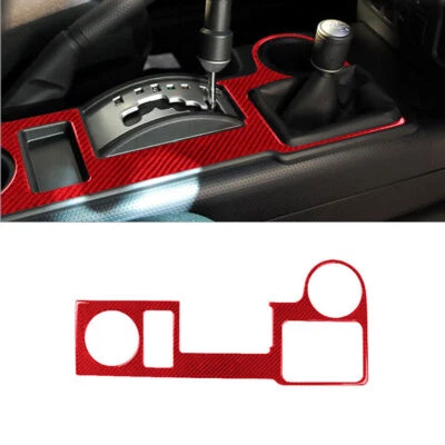 Cubierta de cambio de marchas interior de fibra de carbono roja para Toyota FJ Cruiser 2007-14 Foto 1 de 4