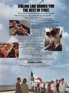 1974 Italian Line: Brings You the Best of Italy Vintage Print Ad - Picture 1 of 1