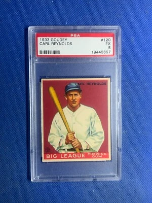 1933 Goudey #120 Carl Reynolds PSA 5*** Set Break*** - Image 1 of 2