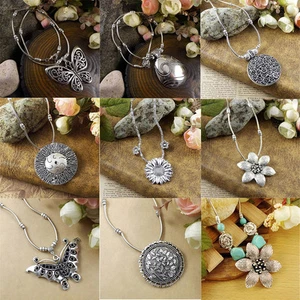 9 estilos vintage para mujer tibetana plata turquesa colgante cuerda con cuentas - Imagen 1 de 122