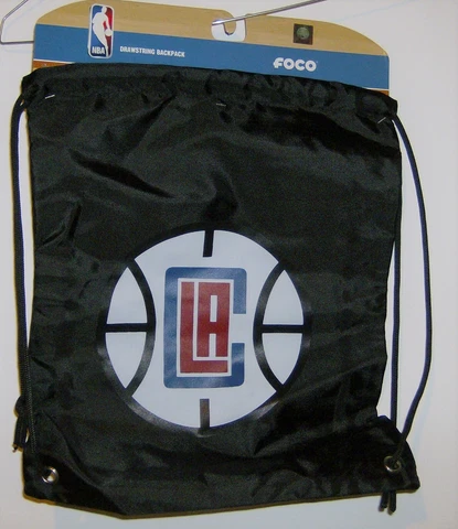 NWT Forever Collectibles NBA Los Angeles Clippers Drawstring Backpack Gym Bag Cover