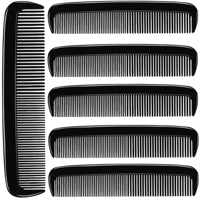 (6 Pack) 5"Pocket Hair Comb Beard & Mustache Combs for Men's Hair Beard Mustache - Image 1 of 2