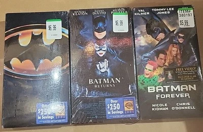 LOT of 3 VHS Batman - Batman Returns - Batman Forever  Factory Sealed NM! - Image 1 of 4