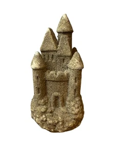 Vintage Sandcastle Figurine Decor Ornament – Resin Stone Look Castle Tower - Picture 1 of 7