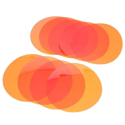  15pcs Transparent Color Gel Sheets Round Lamp Color Correction Film Adhesive - Image 1 of 4
