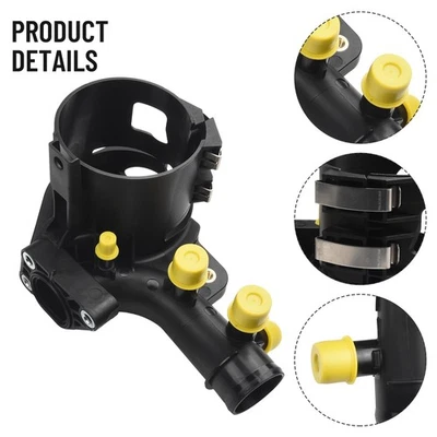 New Water Outlet Fuel Filter Housing Lightweight Plastic Black Car Accessories - Image 1 of 4