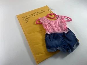 Limited Too Romper Lace Top & Denim Shorts 12 Months - Picture 1 of 4