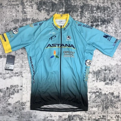 Camiseta deportiva del equipo de ciclismo de manga corta Giordana Astana FR-C Pro, manga corta nueva con etiquetas M Foto 1 de 4
