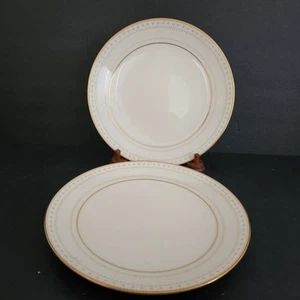 Scarce Barrington N2020 N5008 By Noritake 7 1/4" Dessert Pl. Set Of 2 Gold Trim - Picture 1 of 9