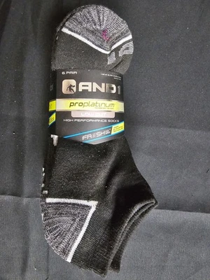 6 pares de calcetines AND1 negros ProPlatinum Foto 1 de 3