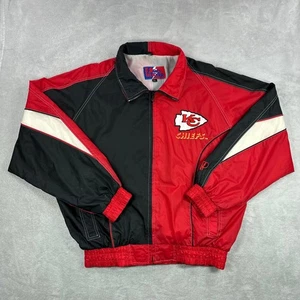 Vintage Kansas City Chiefs Jacket Mens Large Two Tone NFL Football Windbreaker - Picture 1 of 15