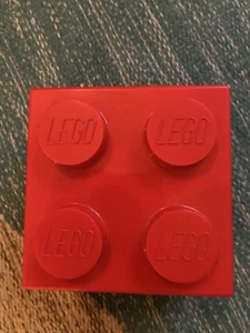 Red Lego 4003 Storage Brick 5 x 5 Storage Cube 4 Stud Case Container 853234 - Picture 1 of 3