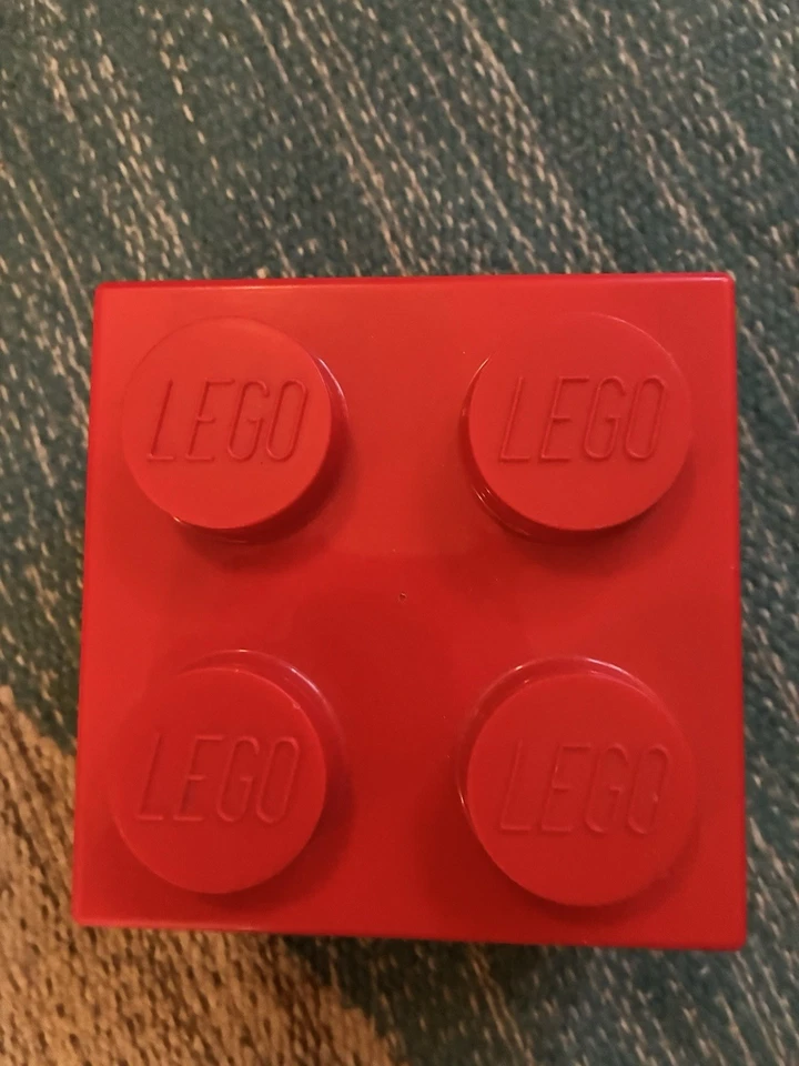 Red Lego 4003 Storage Brick 5 x 5 Storage Cube 4 Stud Case Container 853234 - Image 1 of 3