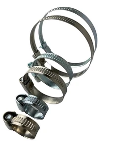 Colliers De Tuyau 9Mm Largeur De Bande W1 Acier Galvanisé, W4 Acier Inoxydable - Picture 1 of 11