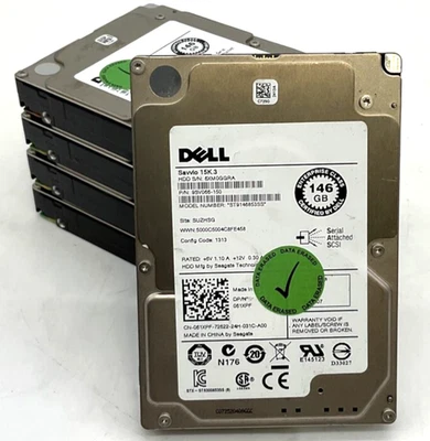 Dell 0X160K 146GB HDD 10K RPM 6Gbps SAS 2.5 inch Hard Drive X160K ST9146803SS - Image 1 of 3