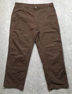 Vintage 90s Carhartt Double Knee Pants 42x34 Brown Duck Canvas B136 CHT Loose USA - Bild 1 von 11