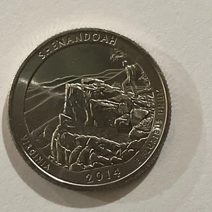 2014 D Shenandoah Park Quarter. ATB Series Uncirculated From US Mint roll. - Picture 1 of 2
