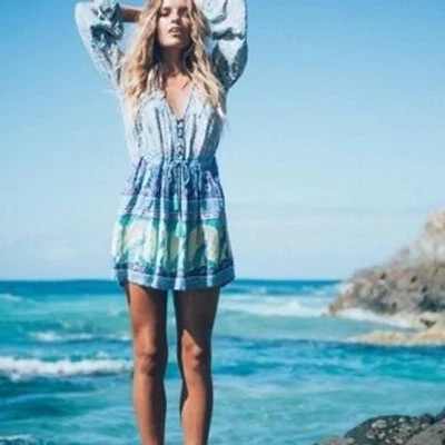 Vestido de Juego Xanadu Spell & The Gypsy Collective XS Peacock Boho Festival Raro Foto 1 de 4