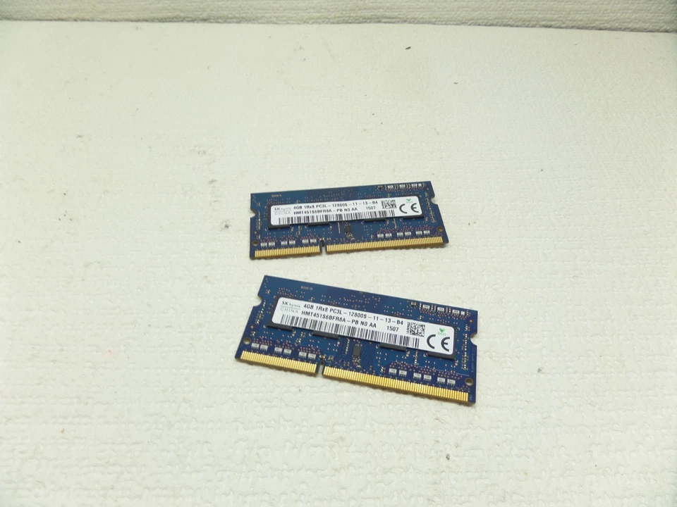 SK Hynix 8GB (2x4GB) 1Rx8 PC3L-12800S DDR3-1600Mhz Laptop RAM (HMT451S6AFR8A-PB) - Image 1 of 1