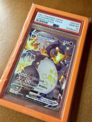 PSA 10 GEM MINT Charizard VMAX SV107/SV122 Shining Fates 2021 Pokemon Card - Image 1 of 4