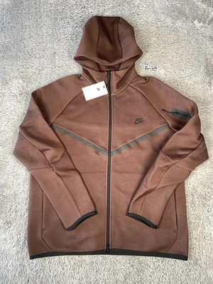 Nike NSW Tech Fleece Windrunner Zip Hoodie Size Small Men Brown HV0949-237 - Image 1 of 4