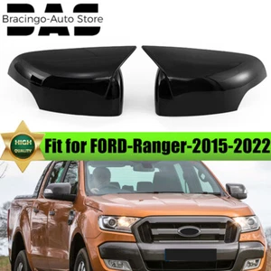 Espejo retrovisor lateral con cubierta de bocina OX para Ford Ranger 2015-2023 negro brillante - Imagen 1 de 10