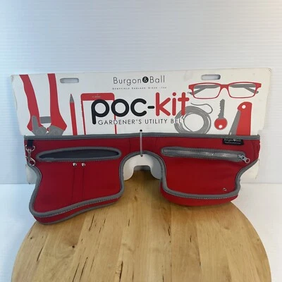 BURGON & BALL GARDENER'S UTILITY BELT  POC-KIT  Red - New Gardening Tool - Image 1 of 4