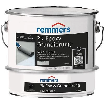 Remmers 2K Epoxy Grundierung Haftvermittler Bodenbeschichtung lichtgrau 5kg