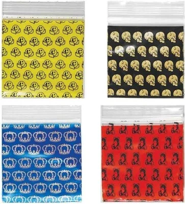 200 DIME BAGS  1.5" X 1.5"  PREMIUM APPLE 1515 10+ PREMIXED DESIGNS - Image 1 of 4