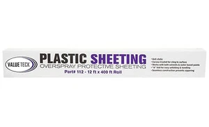 VALUETECK 12' x 400' Plastic Sheeting - Autobody Overspray Masking Protection - Picture 1 of 1