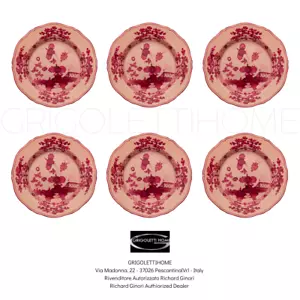 Richard Ginori - Oriente Italiano Vermiglio Set 6 Geschirr Dessert CM 21 IN 8.26 - Bild 1 von 4
